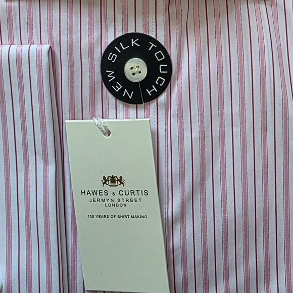 Hawes & Curtis St James (Pink & White) Size 18/37 (NWT) - Picture 3 of 3